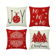 Load image into Gallery viewer, Set of 4 Modern Christmas Throw Pillows