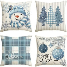 Load image into Gallery viewer, Set of 4 pcs Winter Wonderland Holiday Throw Pillows