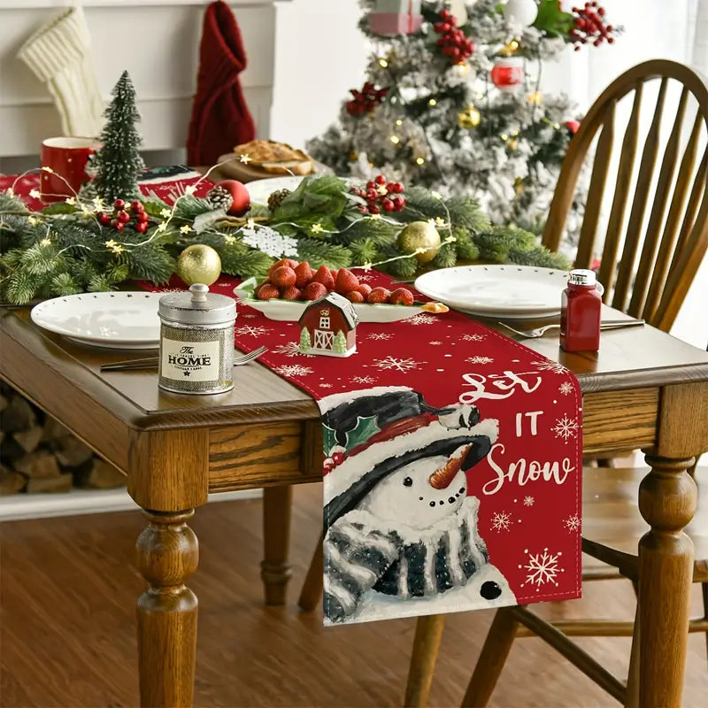 Let It Snow Table Runner 13x 108 inch