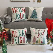 Load image into Gallery viewer, Set of 4 pcs Merry Christmas Tree Throw Pillows